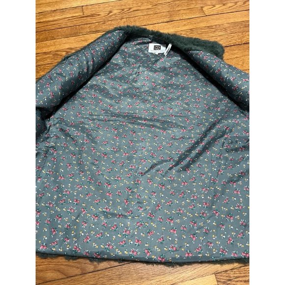 Laundry By Design Vest Women Sz L Faux Fur Open-Front Long Pile Emerald Green - Picture 5 of 8